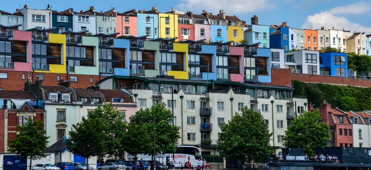colourful rows of houses